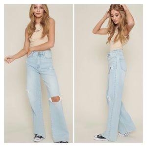 Five Pocket Distressed Denim Jeans